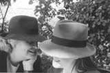 JT & Betty Fedora B&W