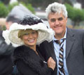 Jay Leno's got Lisa Chapman "All A Flutter" while she visits  the Pebble Beach Concours d' Elegance