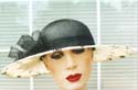Sinamay  organza covered Front b&w Camille