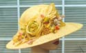 Sinamay Camille Side Yellow Lurex